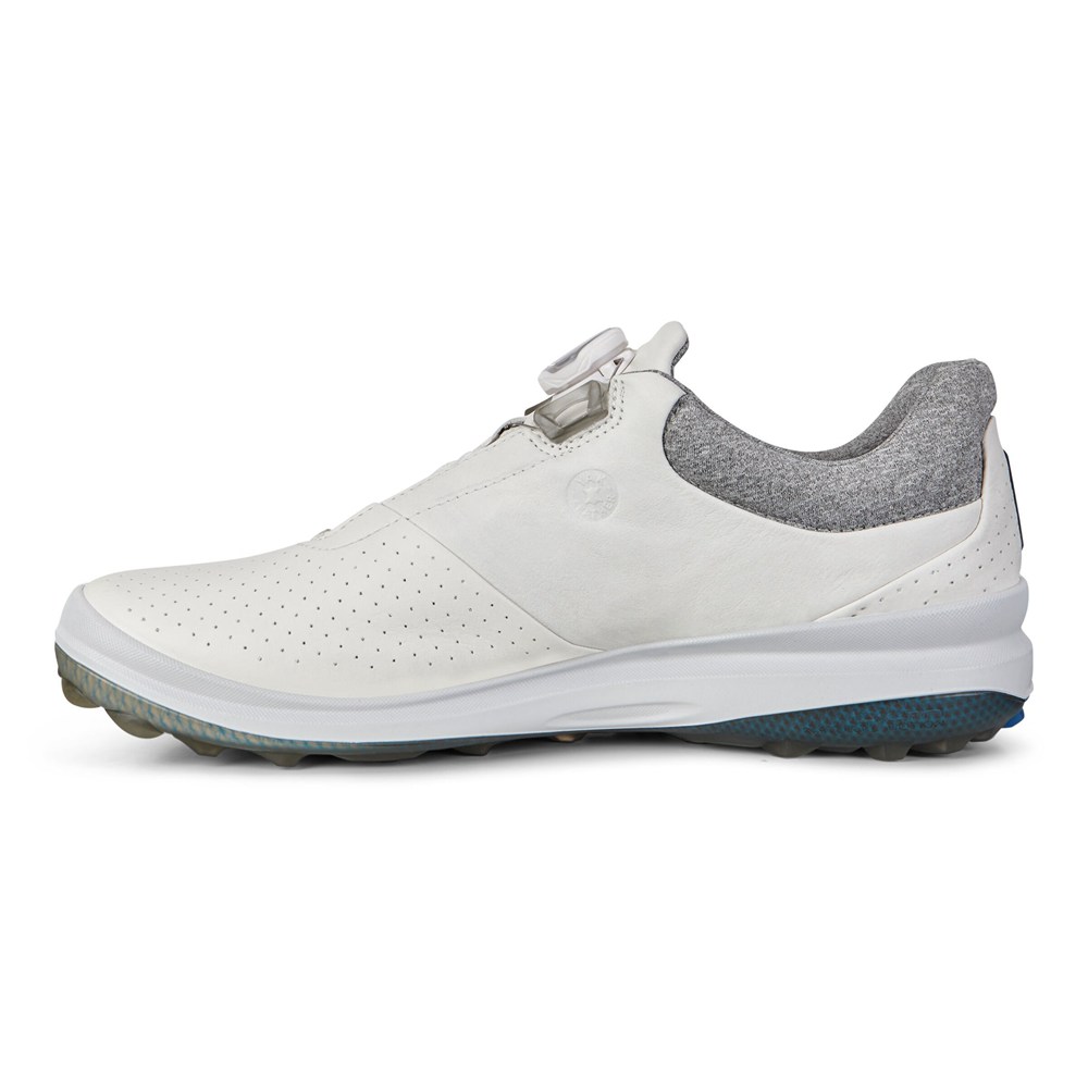 ECCO Mens Golf Shoes White - Biom Hybrid 3 Boa - KLT-460385